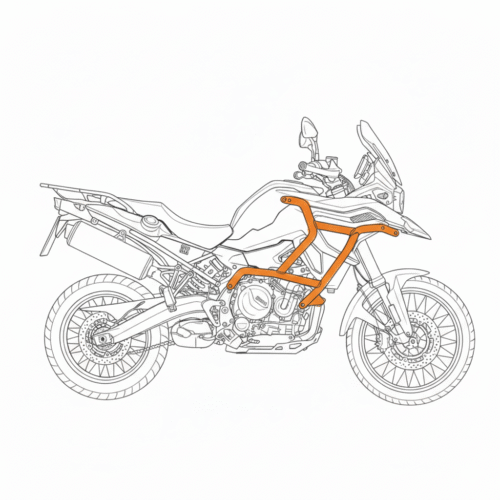 loboo-kategoria3 LOBOO Crash Bar boczne oraz osłony chłodnicy do CFMOTO 700MT ADV (2025-) czarne (10.3.01613.001.11)