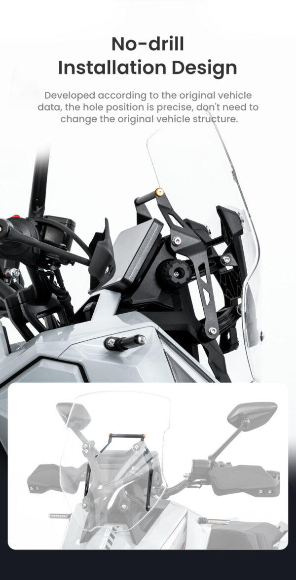 LOBOO Zestaw montażowy GPS do motocykli ZONTES 368G (2025-) belka 12mm