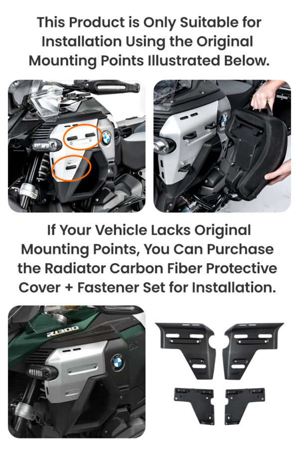 LOBOO boczne przednie torby BMW R1300GS Adventure, czarne, 1 zestaw - 2 szt