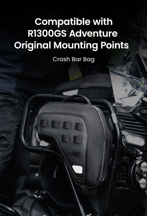 LOBOO boczne przednie torby BMW R1300GS Adventure, czarne, 1 zestaw - 2 szt