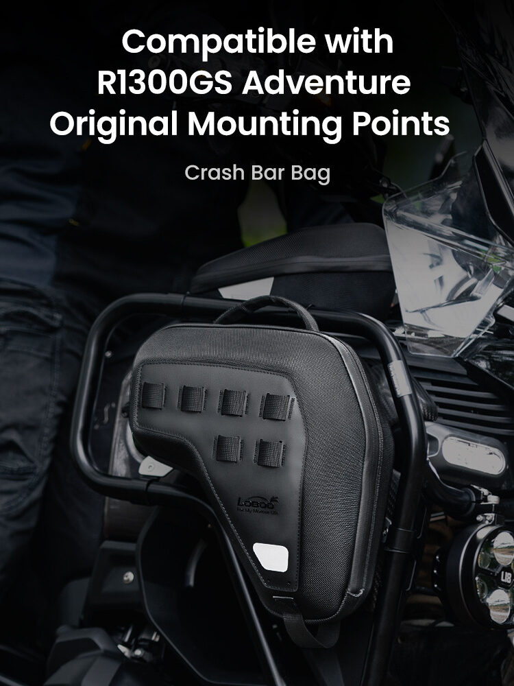 LOBOO boczne przednie torby BMW R1300GS Adventure, czarne, 1 zestaw - 2 szt