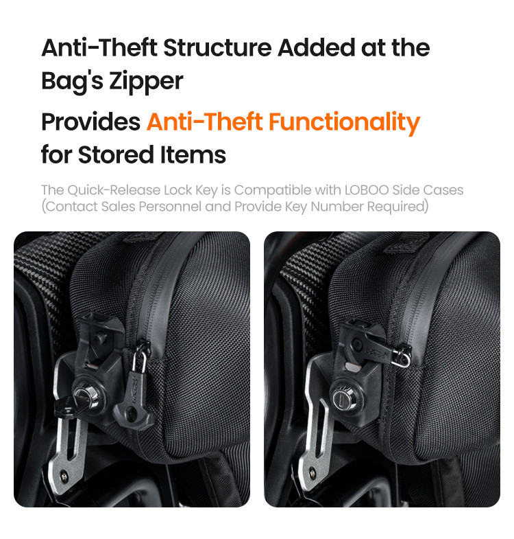 LOBOO boczne przednie torby BMW R1300GS Adventure, czarne, 1 zestaw - 2 szt