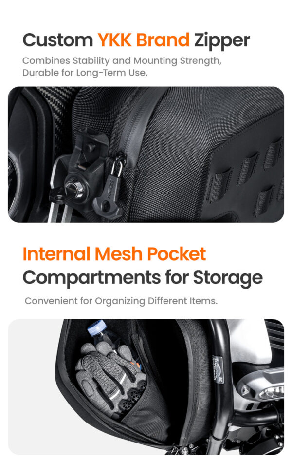 LOBOO boczne przednie torby BMW R1300GS Adventure, czarne, 1 zestaw - 2 szt