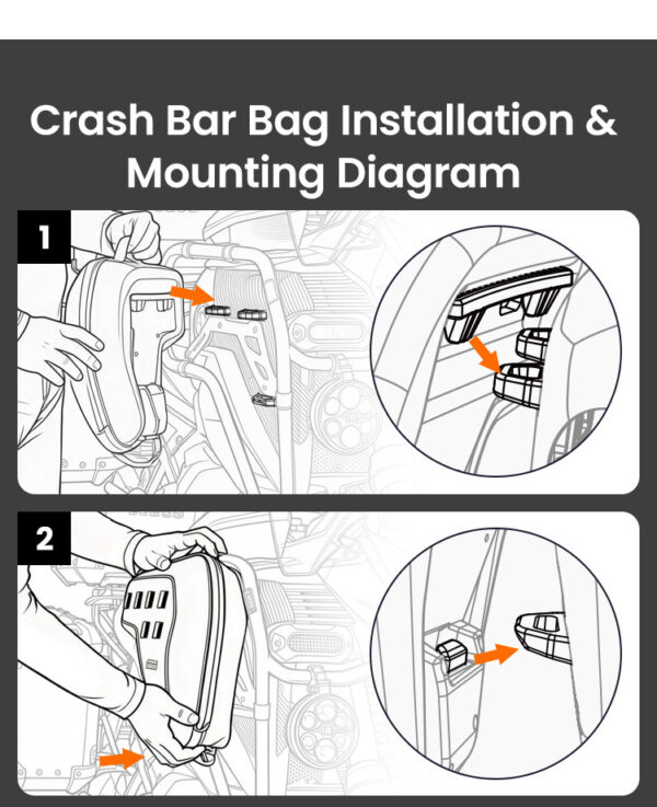 LOBOO boczne przednie torby BMW R1300GS Adventure, czarne, 1 zestaw - 2 szt