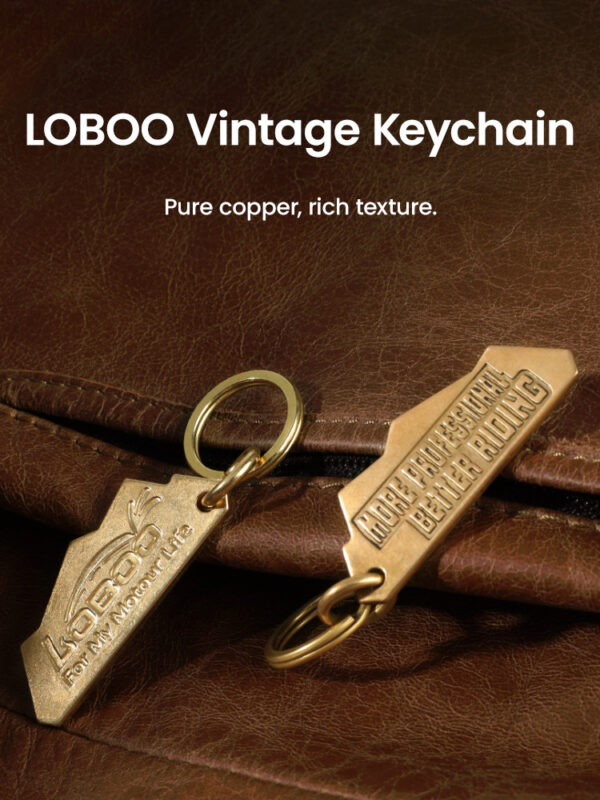 LOBOO Brelok do kluczy miedziany, vintage