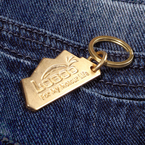 LOBOO Brelok do kluczy miedziany, vintage