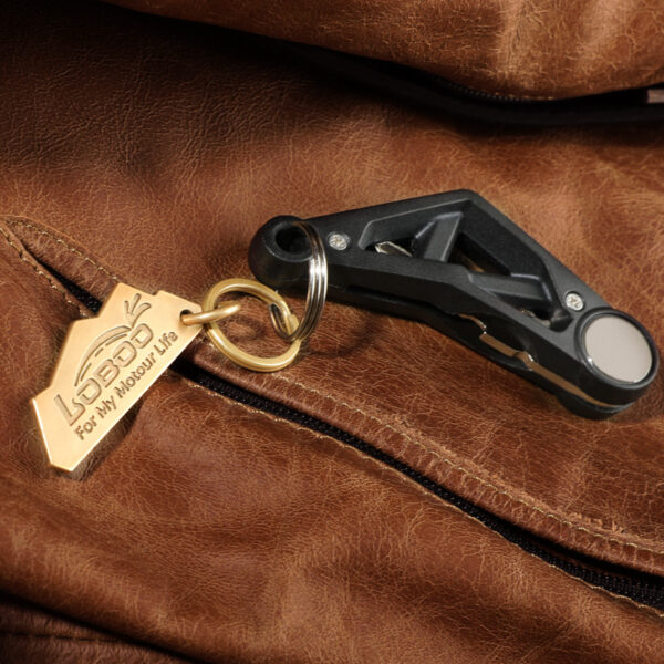 LOBOO Brelok do kluczy miedziany, vintage