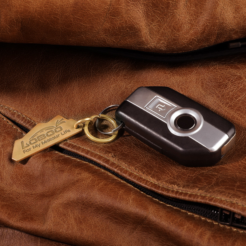 LOBOO Brelok do kluczy miedziany, vintage