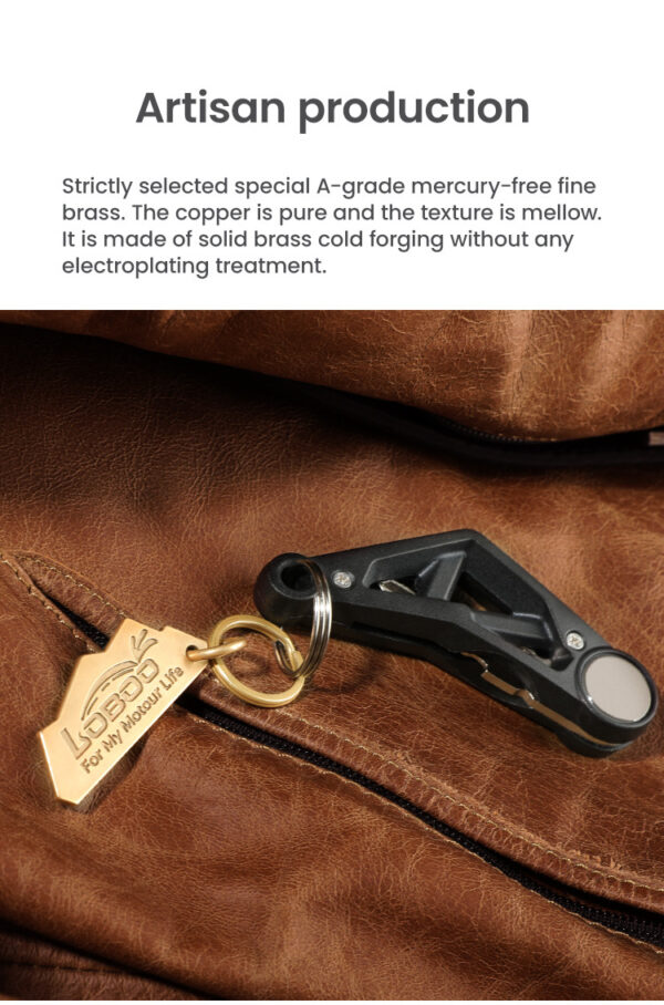 LOBOO Brelok do kluczy miedziany, vintage