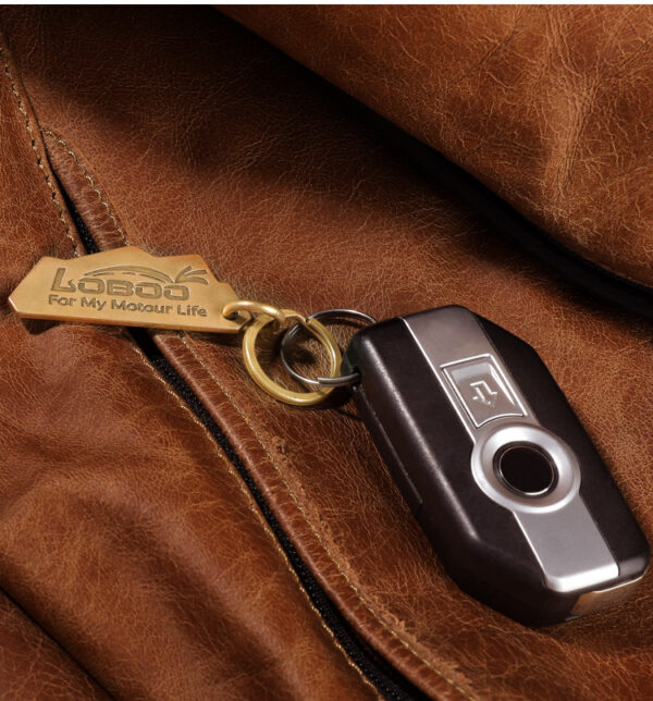 LOBOO Brelok do kluczy miedziany, vintage