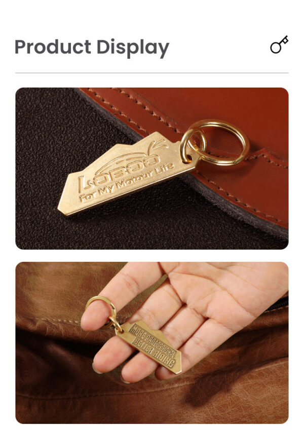 LOBOO Brelok do kluczy miedziany, vintage