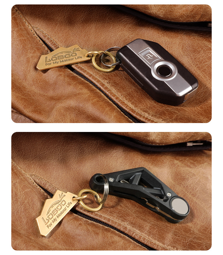 LOBOO Brelok do kluczy miedziany, vintage