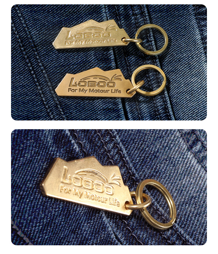 LOBOO Brelok do kluczy miedziany, vintage