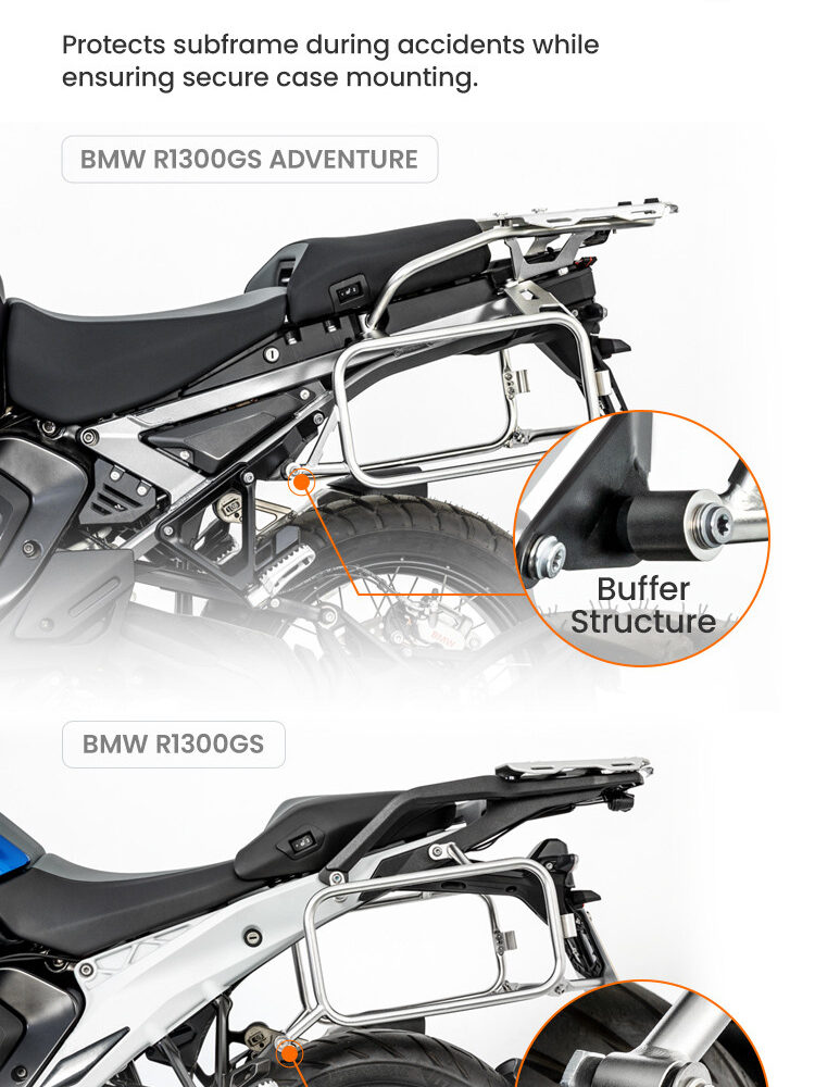 LOBOO CONQUEROR Kufer centralny srebrny 40L, aluminium, 2 zamki, wodoodporny, wewnętrzna siatka/paski mocujące bagaż