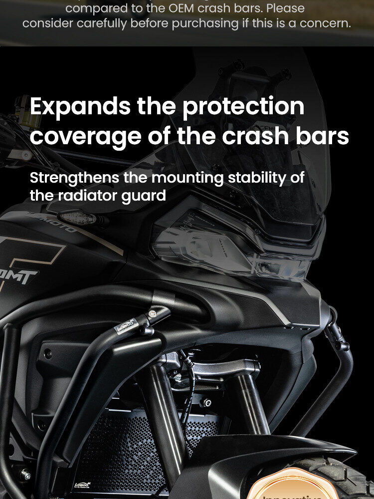 LOBOO Gmole boczne oraz osłony chłodnicy do CFMOTO 700MT ADV (2025-) srebrne