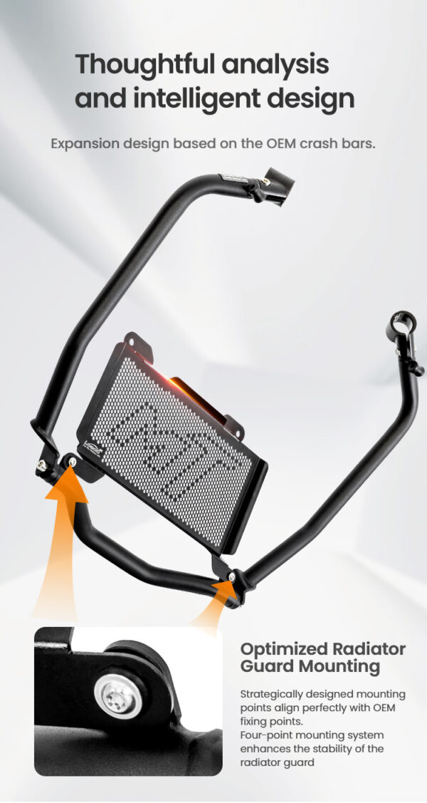 LOBOO Gmole boczne oraz osłony chłodnicy do CFMOTO 700MT ADV (2025-) srebrne