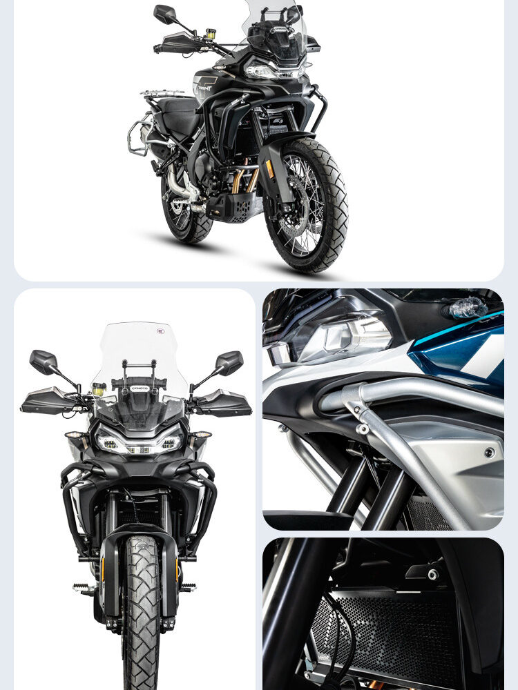 LOBOO Gmole boczne oraz osłony chłodnicy do CFMOTO 700MT ADV (2025-) srebrne