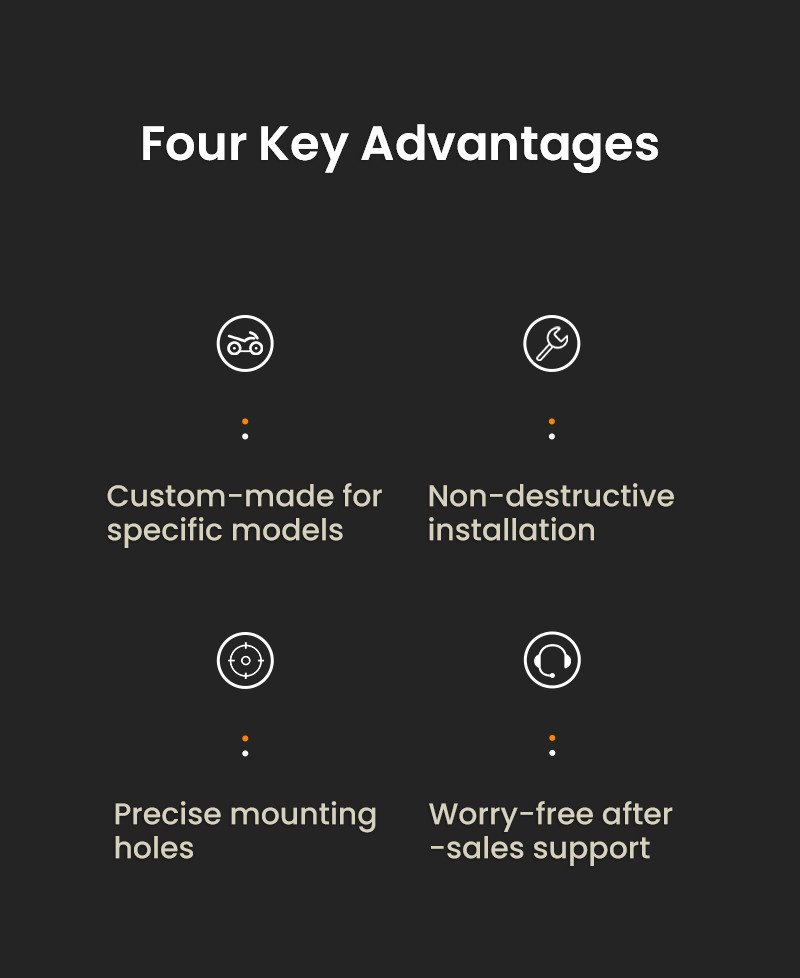 LOBOO Gmole dolne do BMW R1300GS (2023-) srebrne