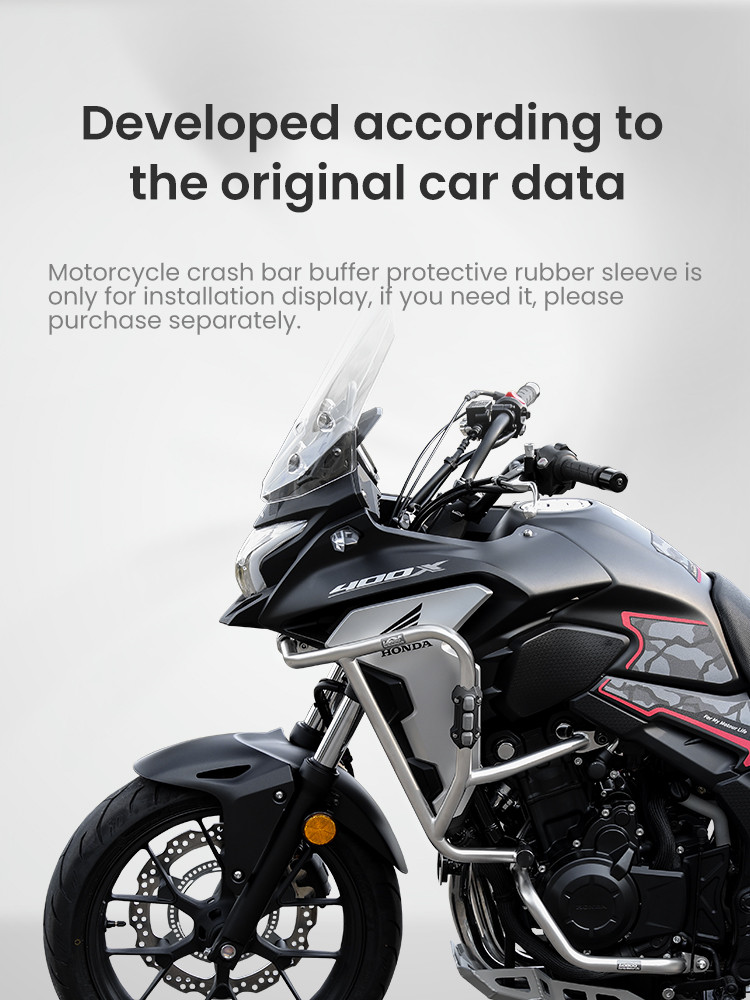 LOBOO Gmole górne do HONDA CB400X (2021-) HONDA CB500X (2019-) srebrne