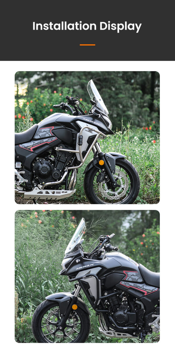 LOBOO Gmole dolne i górne do HONDA CB400X (2021-) HONDA CB500X (2019-) srebrne