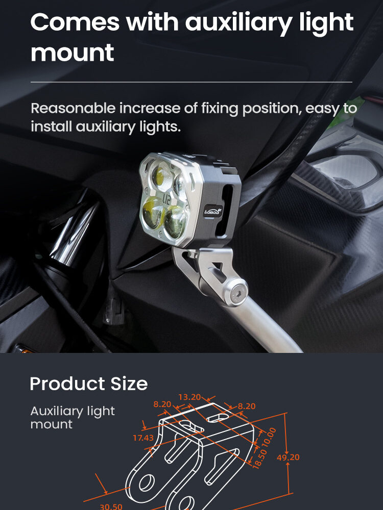 LOBOO Gmole do HONDA FORZA350 (2021-) srebrne