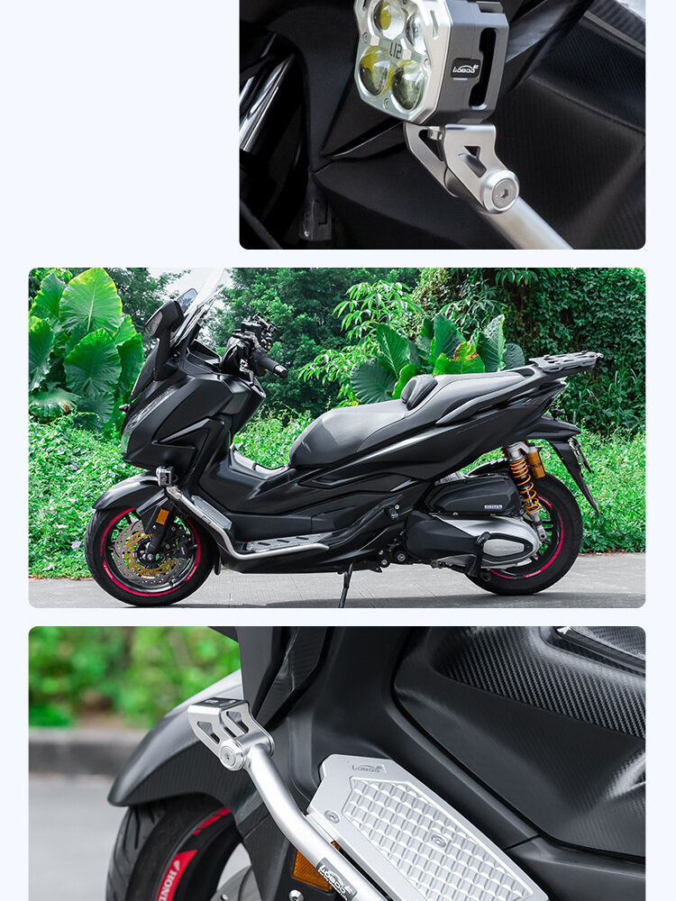 loboo-crash-bar-do-honda-forza350-2021-silver LOBOO Gmole do HONDA FORZA350 (2021-) srebrne