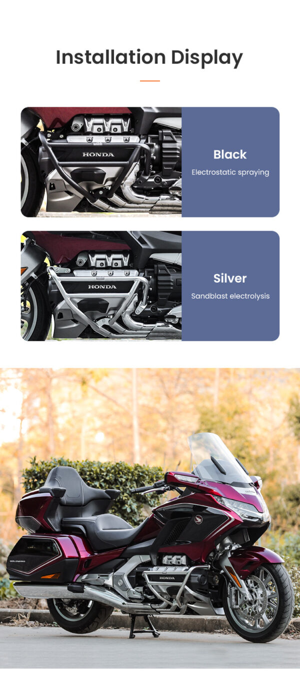 LOBOO Gmole do HONDA GL1800 srebrne