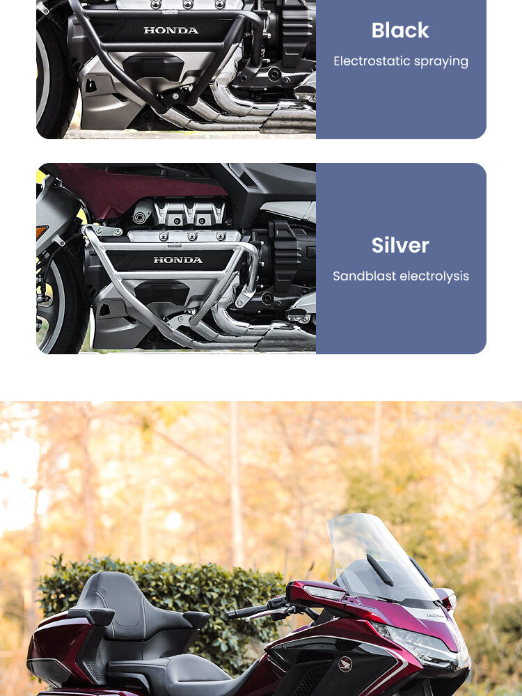 LOBOO Gmole do HONDA GL1800 srebrne