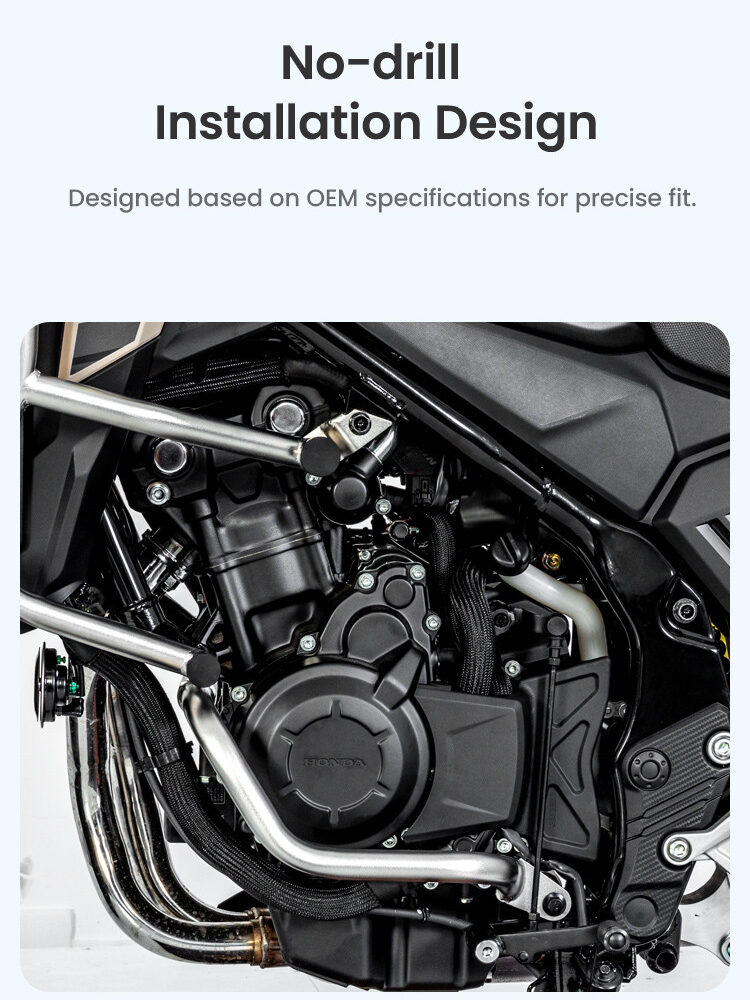 LOBOO Gmole do HONDA NX400 (2024-) HONDA NX500 (2024-) srebrne