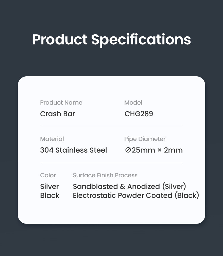 LOBOO Gmole do HONDA NX400 (2024-) HONDA NX500 (2024-) srebrne