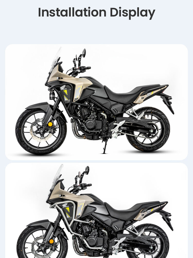 LOBOO Gmole do HONDA NX400 (2024-) HONDA NX500 (2024-) srebrne