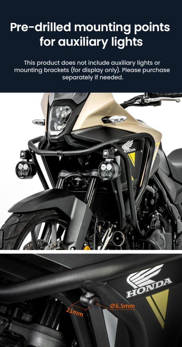 LOBOO Gmole do HONDA NX400 (2024-) HONDA NX500 (2024-) srebrne