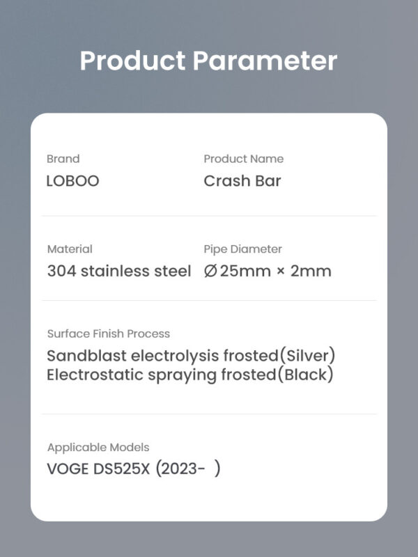 LOBOO Gmole do VOGE SR250GT (2023-) czarne
