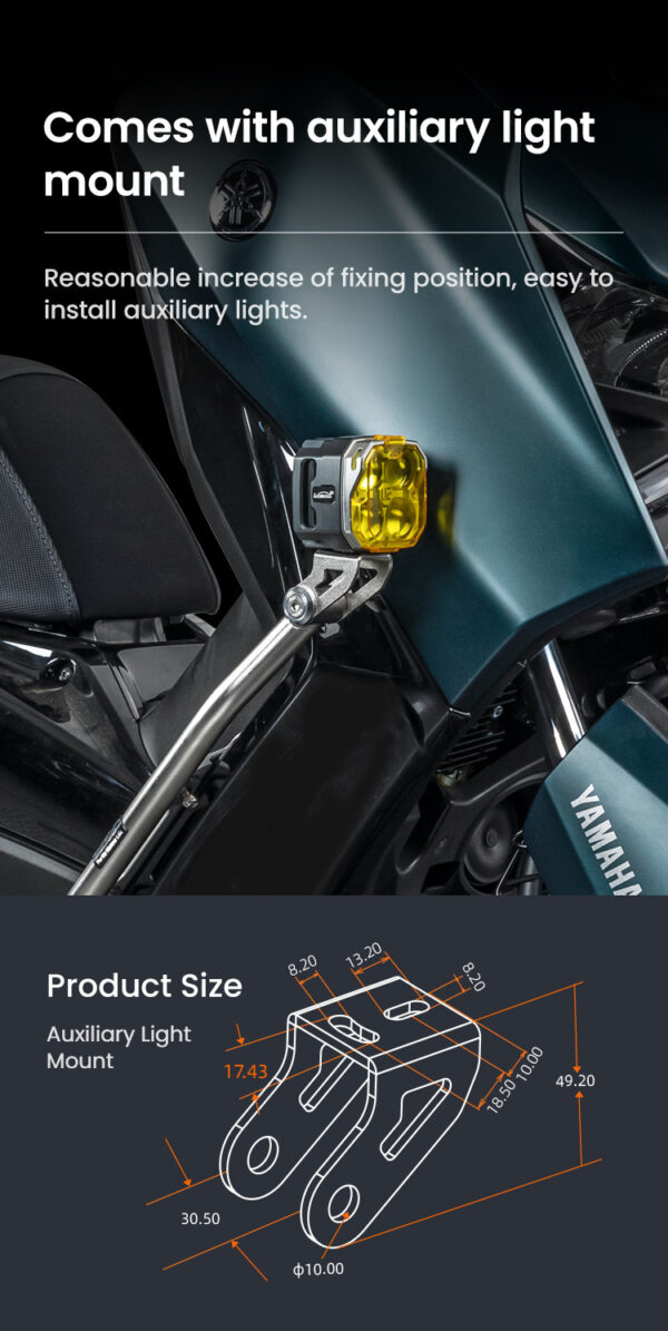 LOBOO Gmole do YAMAHA XMAX 300 (2023-) srebrne