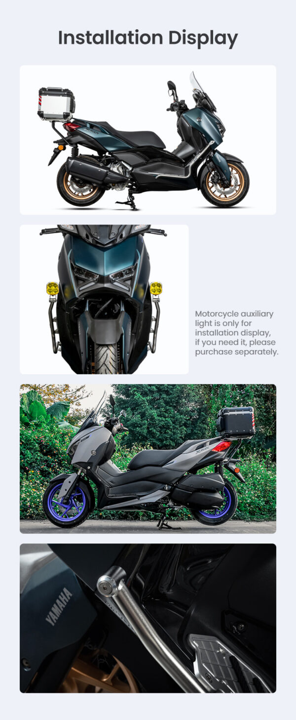 LOBOO Gmole do YAMAHA XMAX 300 (2023-) srebrne