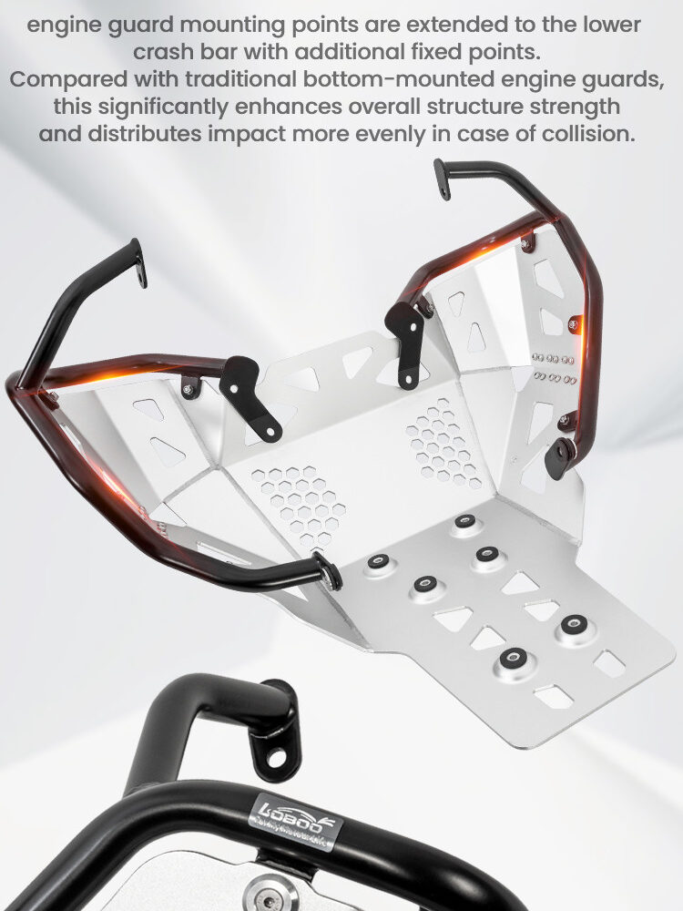 LOBOO Gmole dolne i osłony silnika do KTM 790 Adventure (2024-) KTM 890 Adventure (2023-) pomarańczowe