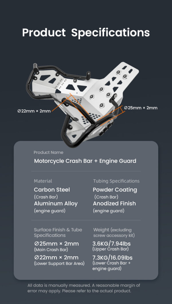 LOBOO Gmole dolne i osłony silnika do KTM 790 Adventure (2024-) KTM 890 Adventure (2023-) pomarańczowe