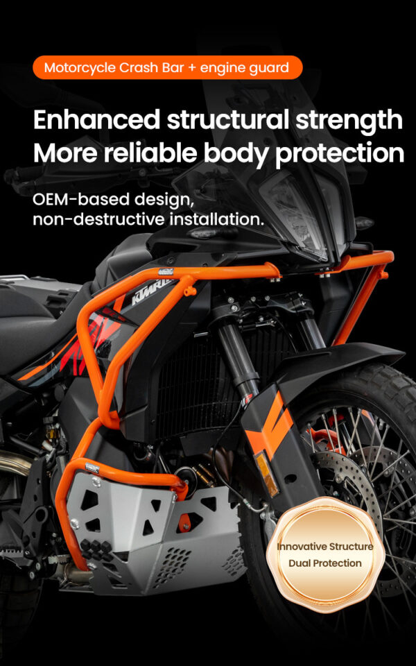 loboo-crash-bar-gorne-do-ktm-790-adventure-2024-ktm-890-adventure2023-pomaranczowe LOBOO Gmole górne do KTM 790 Adventure (2024-) KTM 890 Adventure(2023-) pomarańczowe