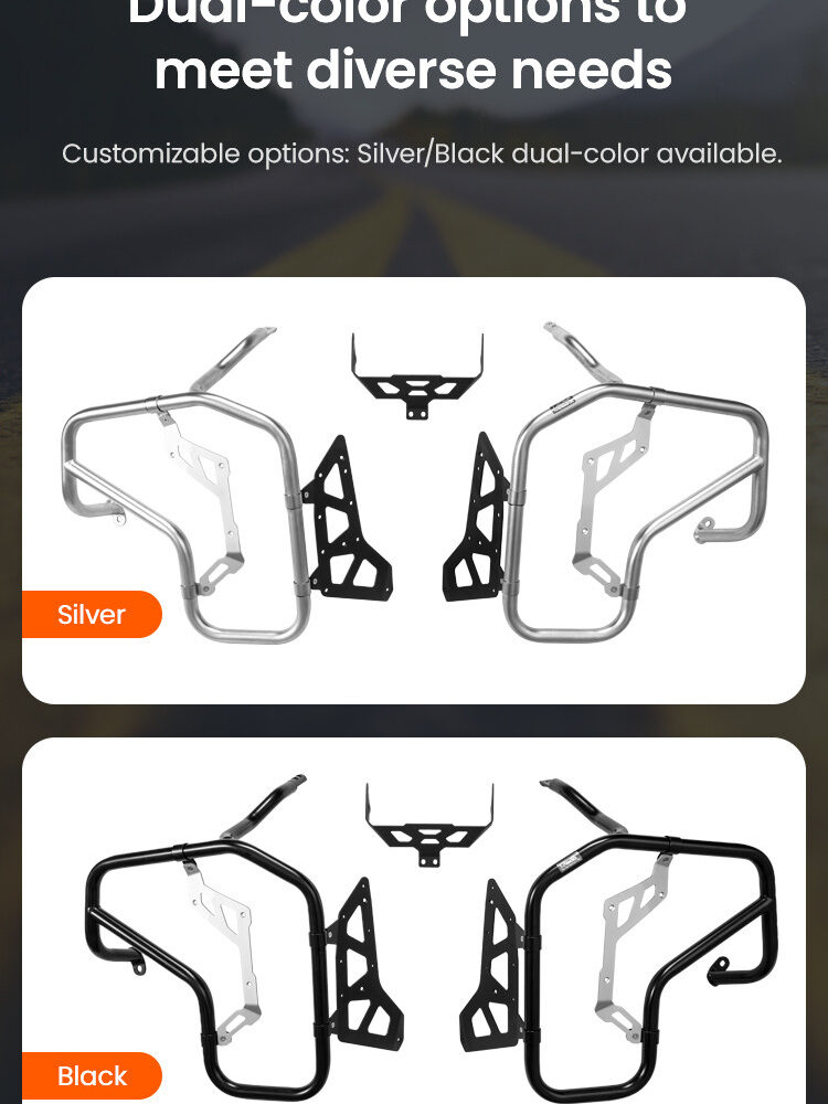 LOBOO Gmole górne do BMW R1300GS ADVENTURE (2024-) srebrne