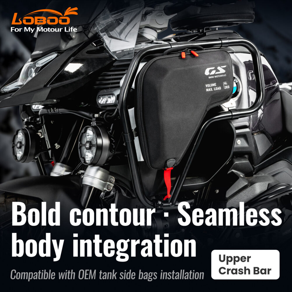 LOBOO Gmole górne do BMW R1300GS ADVENTURE (2024-) srebrne