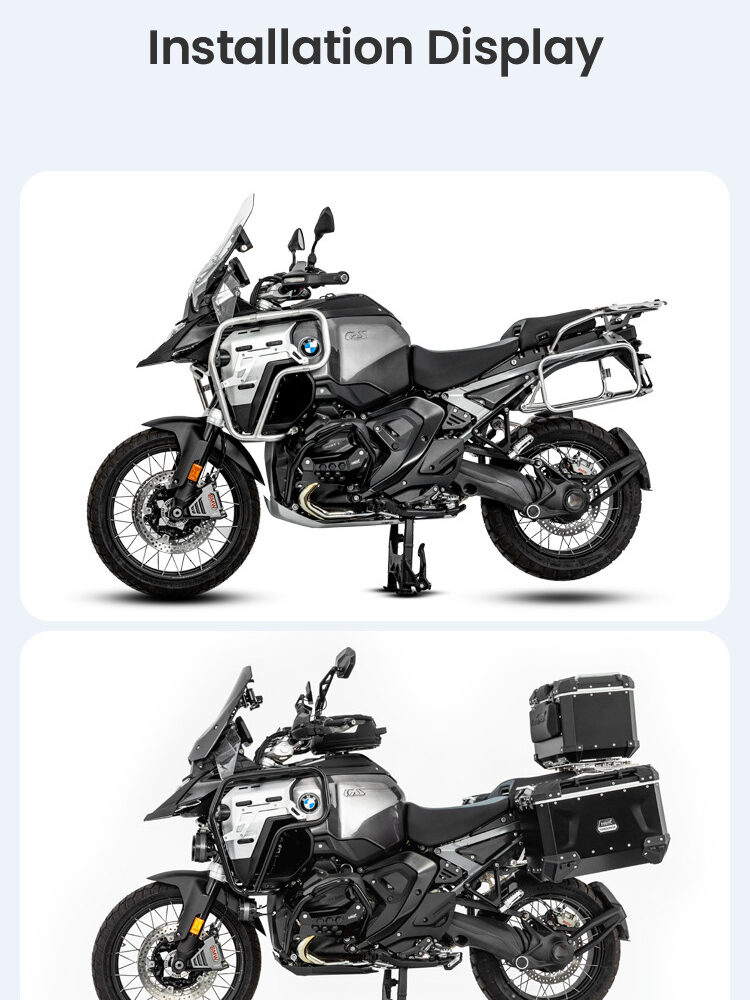 LOBOO Gmole górne do BMW R1300GS ADVENTURE (2024-) srebrne
