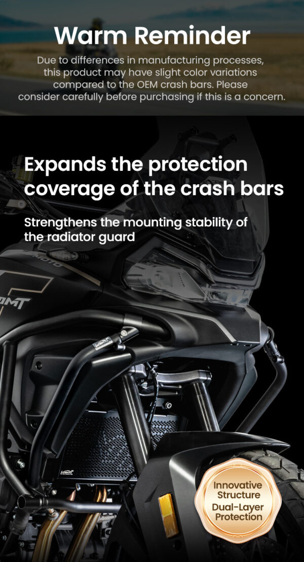 LOBOO Gmole boczne oraz osłony chłodnicy do CFMOTO 700MT ADV (2025-) czarne