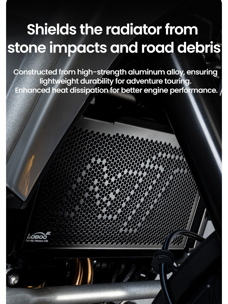 LOBOO Gmole boczne oraz osłony chłodnicy do CFMOTO 700MT ADV (2025-) czarne