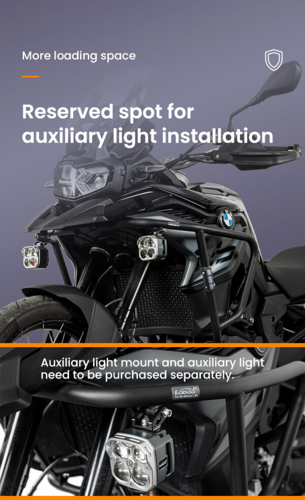 LOBOO Gmole do motocykla BMW F850GS (2023-) srebrne