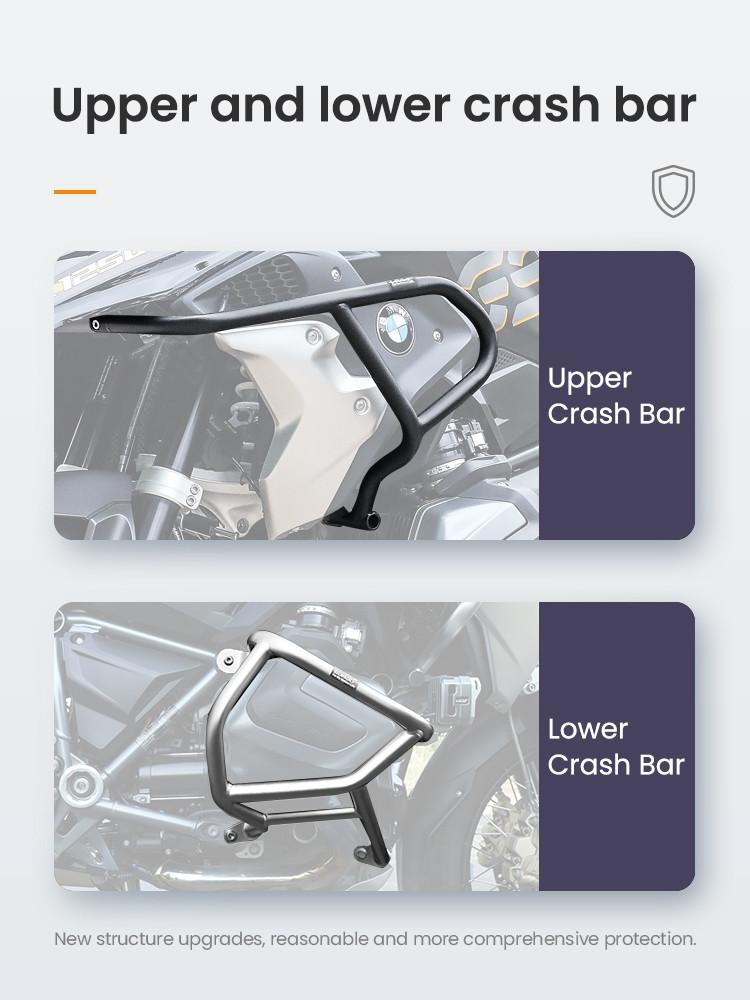 LOBOO Gmole do motocykla BMW R1250GS Srebrne