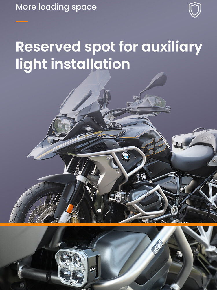 LOBOO Gmole do motocykla BMW R1250GS Srebrne