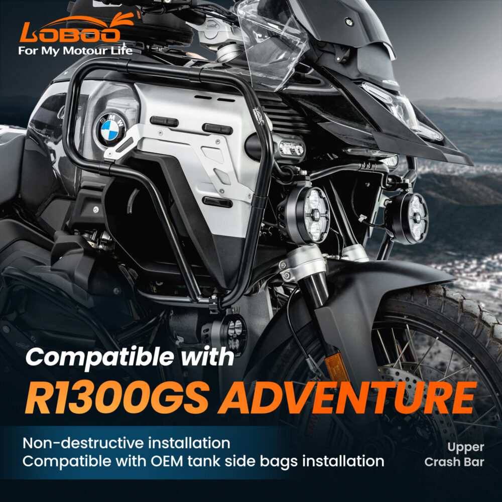 LOBOO Gmole górne do BMW R1300GS ADVENTURE (2024-) czarne