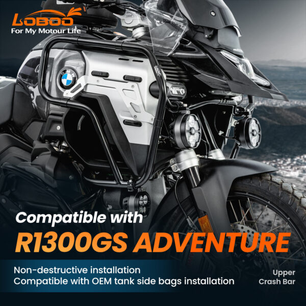 LOBOO Gmole górne do BMW R1300GS ADVENTURE (2024-) czarne