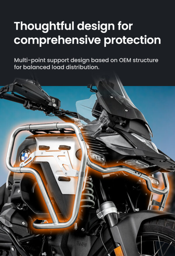 LOBOO Gmole górne do BMW R1300GS ADVENTURE (2024-) czarne