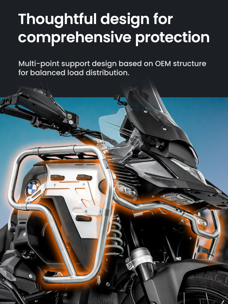 LOBOO Gmole górne do BMW R1300GS ADVENTURE (2024-) czarne